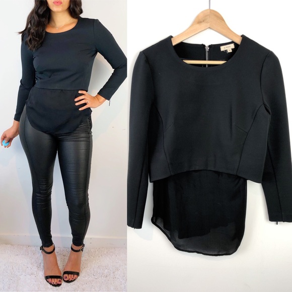 Neiman Marcus Tops - Neiman Marcus A.Moss Long Sleeve Black Top